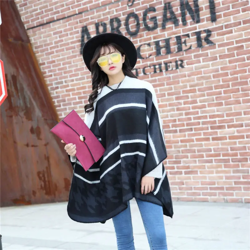 Индийский леди свитер кардиган оснастки вязаный плед накидка пончо шаль