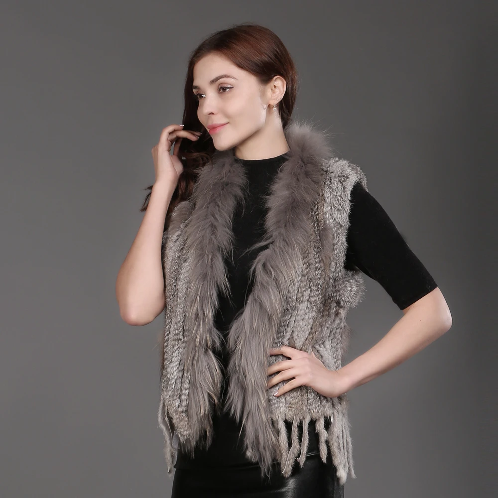 Брендовые качественные женские подлинные реальные трикотажные из кроличьего