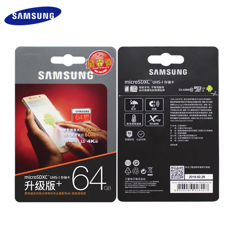 SAMSUNG карта памяти Micro SD карты 256 г 128 Гб 64 Гб 100 МБ/с. Class10 U3 UHS-I MicroSDXC Класс EVO+ Micro SD карта, карта памяти Micro SD TF флеш-карта