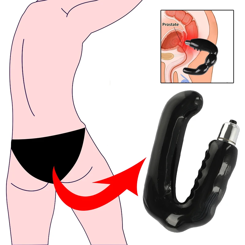 U-образный Анальный Вибратор Анальная пробка стимулятор простаты G spot массаж