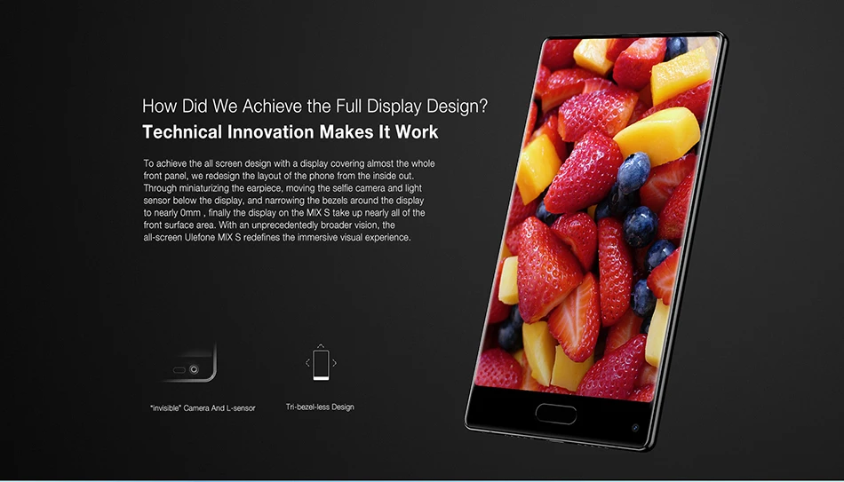 Ulefone MIX S смартфон с 5 5-дюймовым дисплеем четырёхъядерным процессором ОЗУ 2 Гб ПЗУ 16