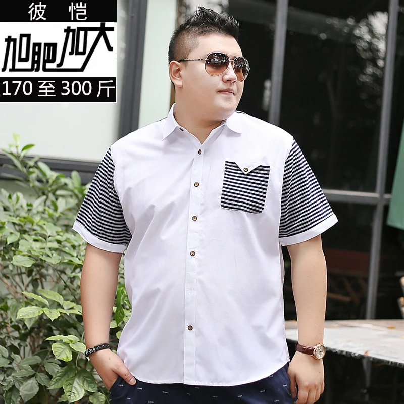 2017 Новинка 9XL 8XL 7X 6XL 5XL Мужская рубашка оксфорд блузка Camisa Masculina с короткими