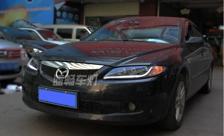 Автомобильный Стайлинг, Головной фонарь, чехол для Mazda 6, фары для мазда 6, светодиодный фонарь, DRL Объектив, двойной луч, би-ксенон, автомобильные аксессуары