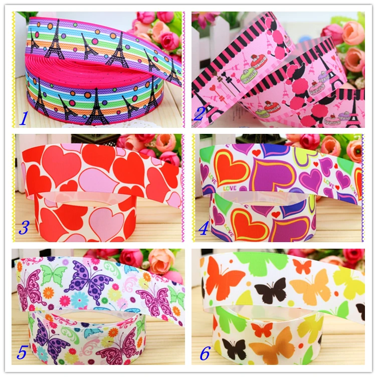 Бант для вечерние с принтом в виде бабочек и сердечек 38 мм|decor| |