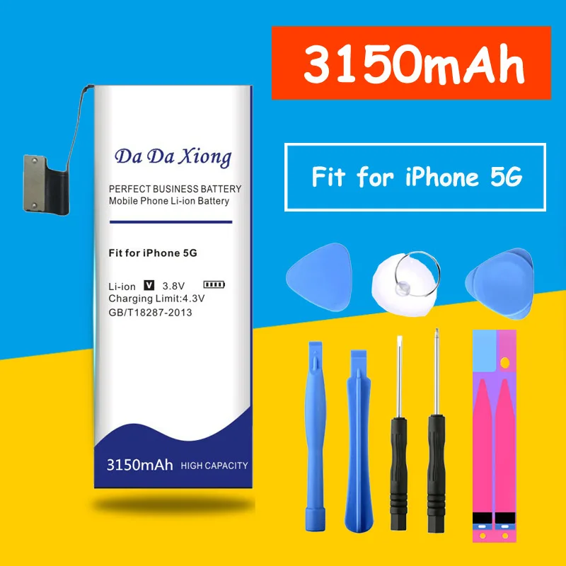Оригинальный аккумулятор Da Xiong батареи для Apple iPhone 5 5G 3150 мАч высокой емкости с