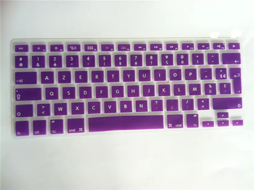 Силиконовая Французская клавиатура AZERTY для Macbook Air Pro Retina 13 15 EU Евро Клавиатура