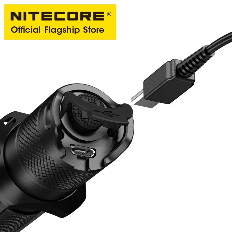 買取 Nitecore-戦術的な懐中電灯mh25gts,USB充電式,高輝度,長距離,自己防衛用,1800ルーメン