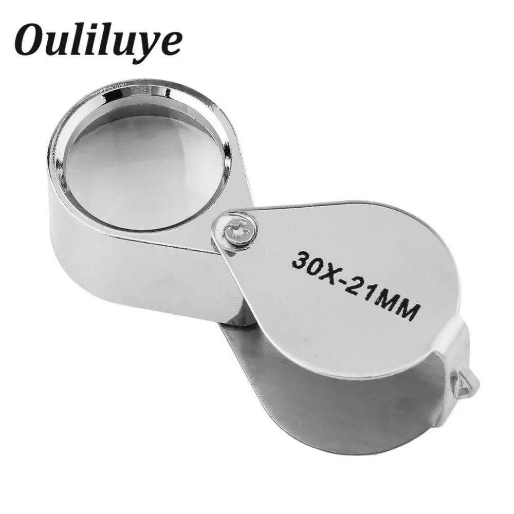 

Portable Folding Diamond Jeweler Eye Loupe lupa Jewelry Loupe Loop 30X Illuminated Magnifier Magnifying Glass Jewellers Tool