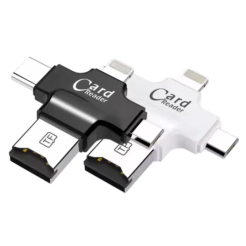 4 в 1 кардридер Type c/Lightning/Micro USB/USB 2 0 для Android iPad/iPhone 7 plus OTG|card reader micro sd|reader sdcard |