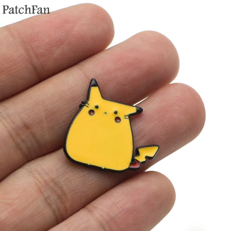 Patchfan Pocket monster с изображением персонажей из мультфильмов «Пикачу»; цинка для галстука броши для рюкзака, одежды для Кепка для мужчин и женщин, Декоративные значки медали A1594