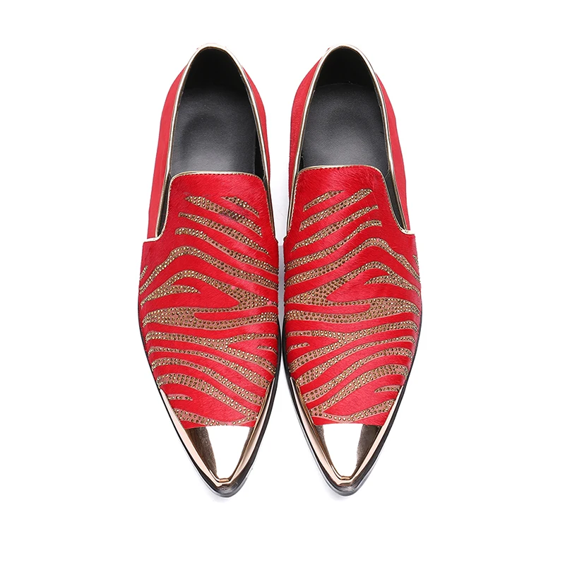 Zapatos hombre/красные блестящие мужские свадебные модельные туфли из натуральной кожи