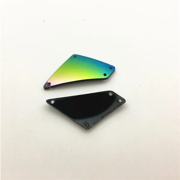 02N 17x38mm Высококачественные акриловые стразы разных форм, с отверстиями, радужные зеркальные Акриловые Бусины, 30 шт - Цвет: 02N 17x38mm