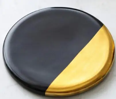 Goldblack чашки коврики Настольный закуски лоток тарелки концентратор Бар Салон Ресторан Декор подарок - Цвет: circle