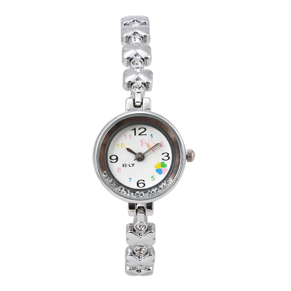 Часы браслет женские кварцевые с кристаллами золотого и серебряного цвета E004|watch