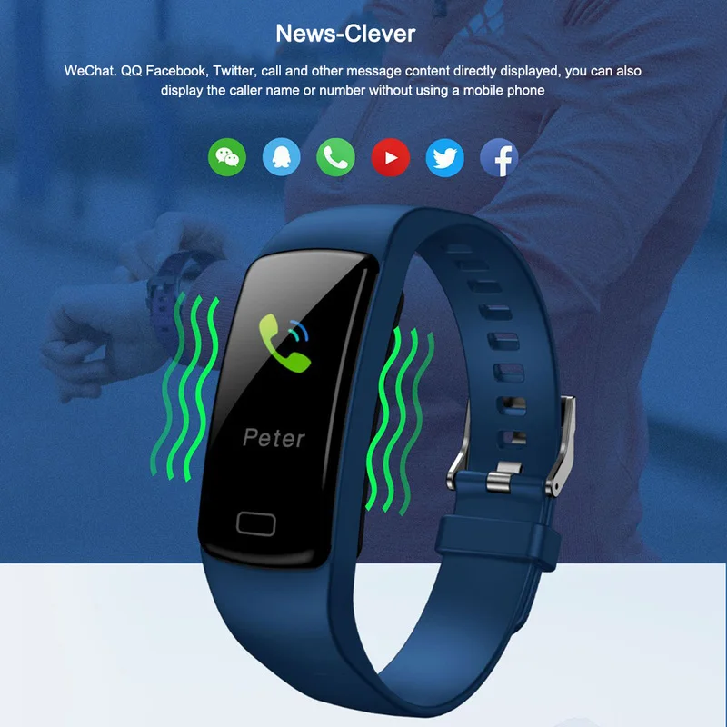 Y9 LED цветной экран Смарт часы водонепроницаемые пульсометр Монитор