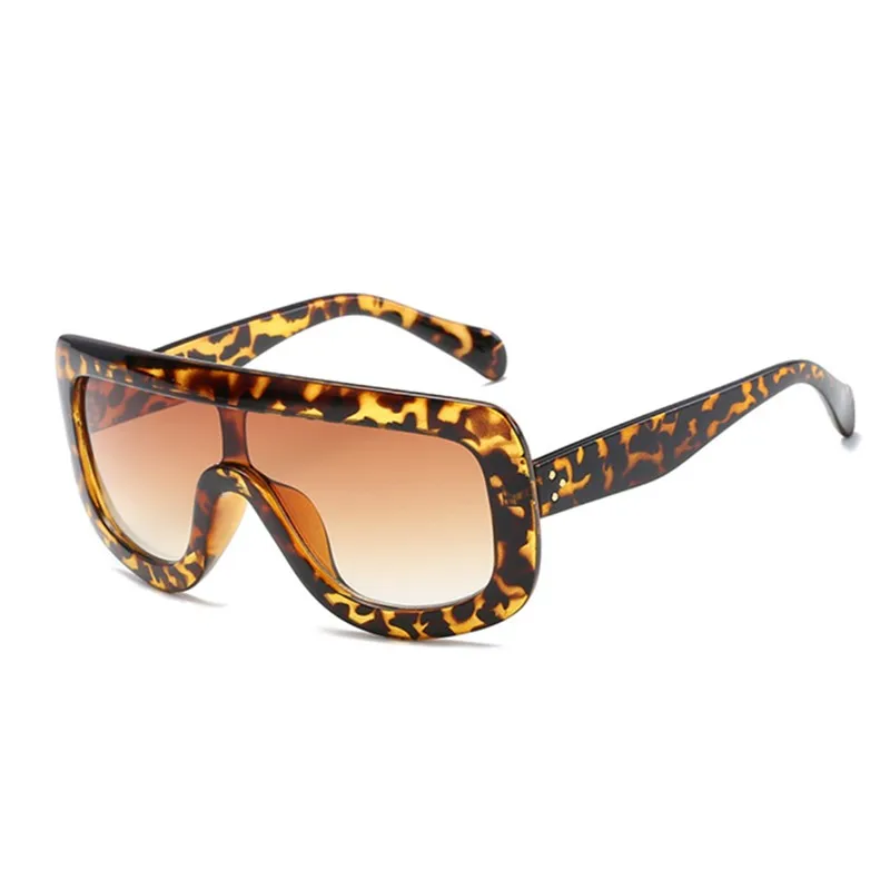 c2 leopard Fame Emosnia, квадратные негабаритные солнцезащитные очки для женщин и мужчин, знаменитостей, фирменный дизайн, большая леди, UV400, Винтажные Солнцезащитные очки, женские очки - Цвет линз: c2 leopard Fame