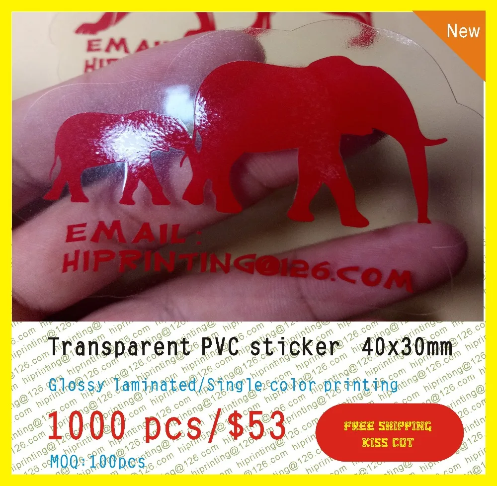 

Adhesive transparent pvc sticker label printing