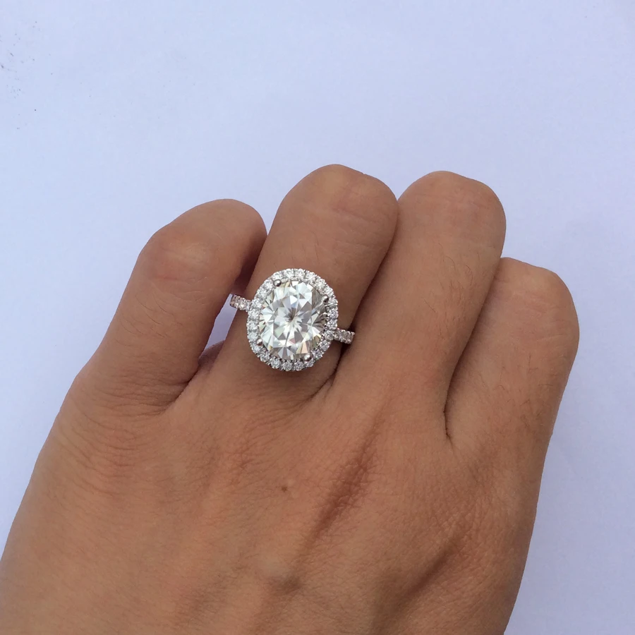 Moissanite свободные камни Овальный Блестящий порез 6x4 мм 0 6 карат DEF цветной Тест