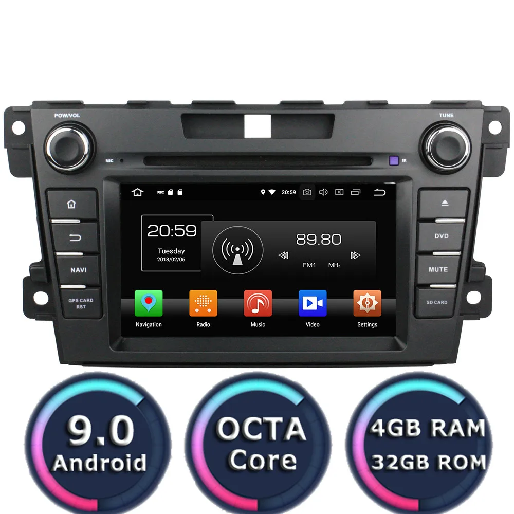 

Roadlover Android 9,0 автомобильный DVD плеер авторадио для Mazda CX-7 2012-2013 стерео GPS навигация Magnitol 2 Din HD экран Восьмиядерный