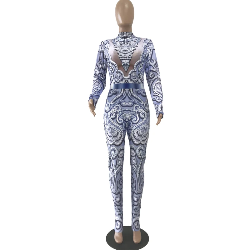 Great 2019 Hot Sale Sexy Rompers Womens Jumpsuit Nightclub Sequin Vintage Cocktail Elegant Long Woman Overalls | Женская одежда