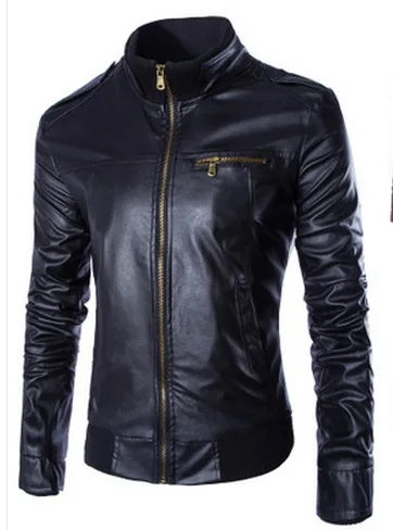 

Autumn Mens Jackets Coat Motorcycle Male Cowhide Leather Jacket Men 2017 Zipper Stand Collar Overcoat Male Casual Black Coats