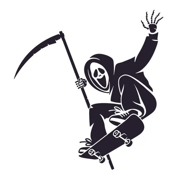 15 см Death Skateboarding Светоотражающие Funy автомобильные аксессуары дизайнерские модные