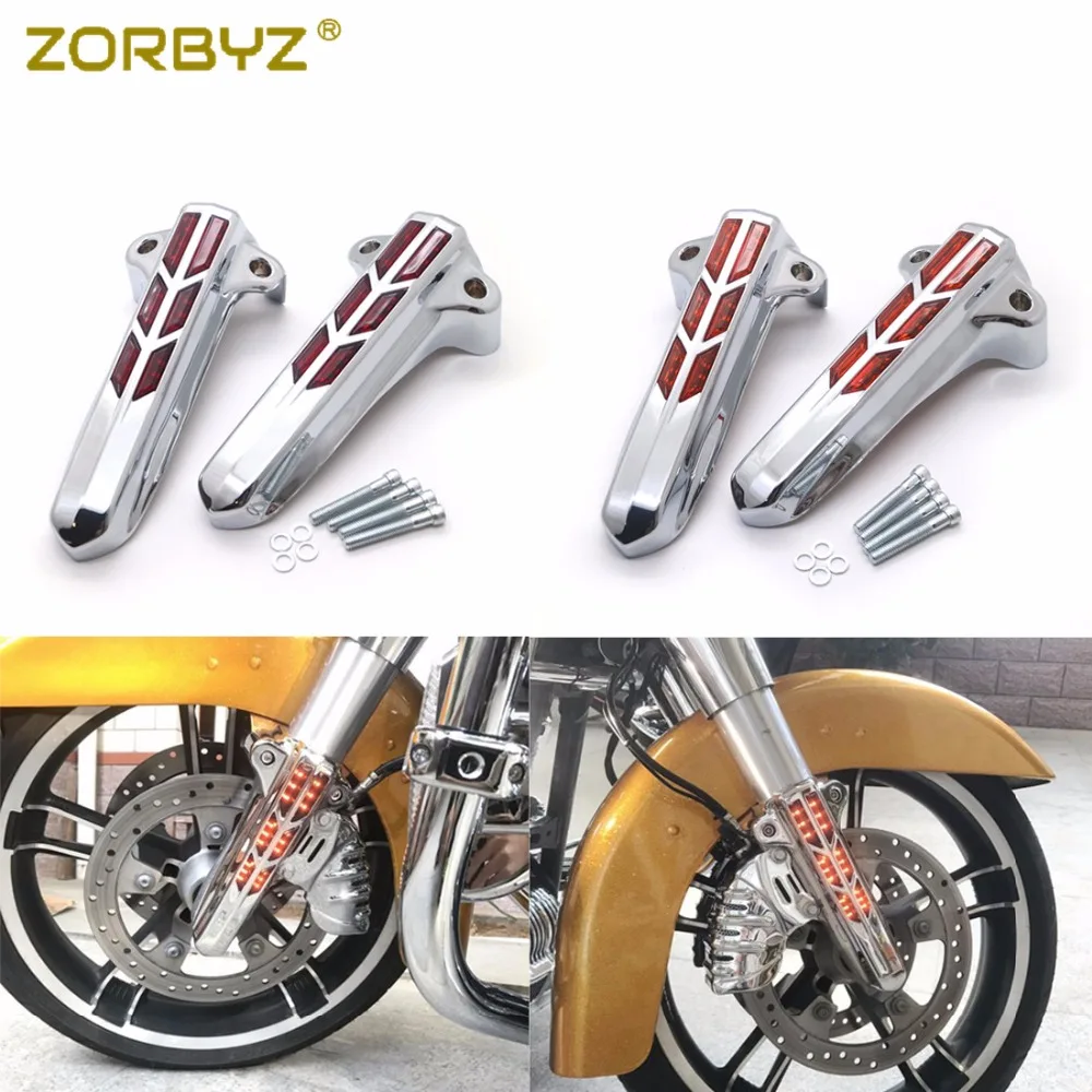 ZORBYZ мотоциклетный чехол со светодиодной подсветкой Хромированная передняя