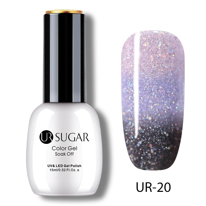 Ur Sugar, меняющий цвет, Гель-лак для ногтей, термостойкий УФ-Гель-лак, 3 слоя, впитывается, для маникюра, украшения ногтей, 15 мл - Цвет: 20