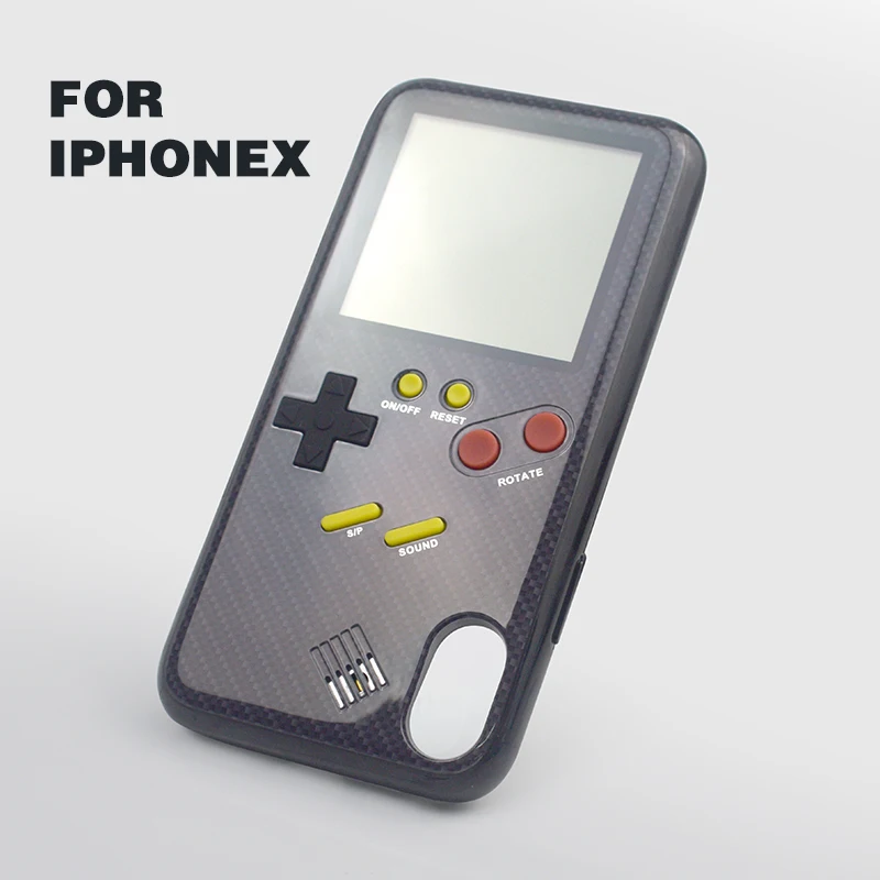 For iphone x Данные лягушка тетрис игровые консоли для iPhone чехол Мини Портативная игра для iPhone 6/6s Ретро Чехол для игровой приставки для iPhone 7 8P X/XS - Цвет: For iphone x