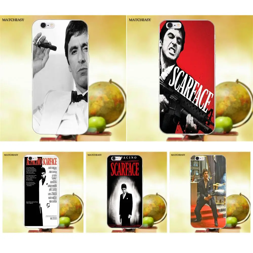 Tony Монтана Scarface для Apple iPhone X XS Max XR 4 4S 5 5C SE 6 6S 7 8 Plus мягкий силиконовый прозрачный