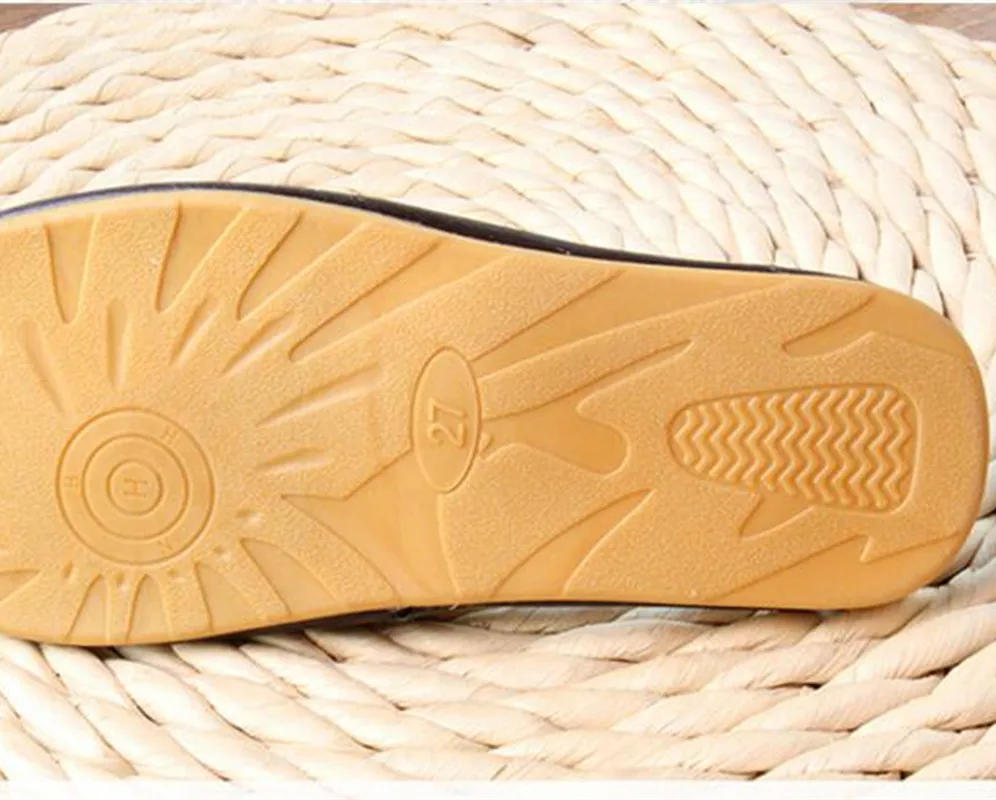 ToLaiToe Для мужчин/Для женщин летние льняные холодный коричневый из коровьей кожи