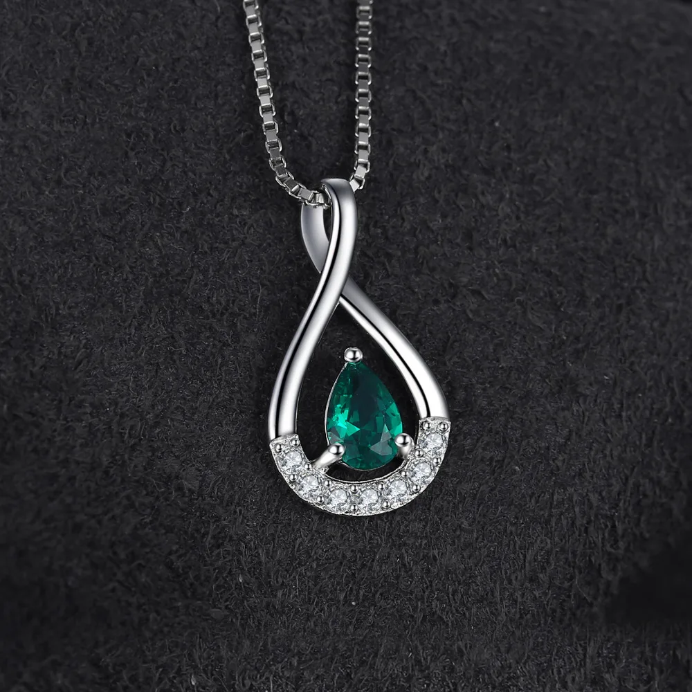 JewelryPalace Мода 0 45 карат создания Изумрудный Цепочки и ожерелья Кулон Изысканные 925