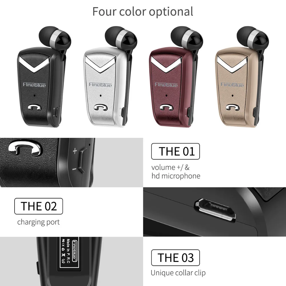FineBlue F-V2 Bluetooth стерео гарнитура в деловом стиле выдвижной BT 4,0 голосовые подсказки беспроводные музыкальные наушники Xiaomi samsung