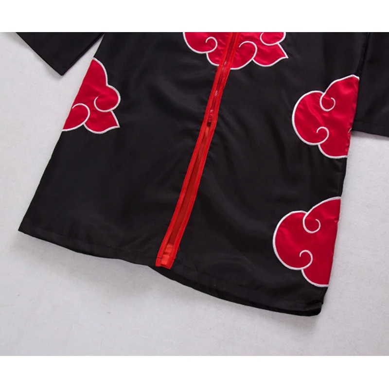 Naruto Cosplay Costume Cloak Akatsuki Uchiha Sasuke Costumes Forehead Headband Accessories Set | Тематическая одежда и