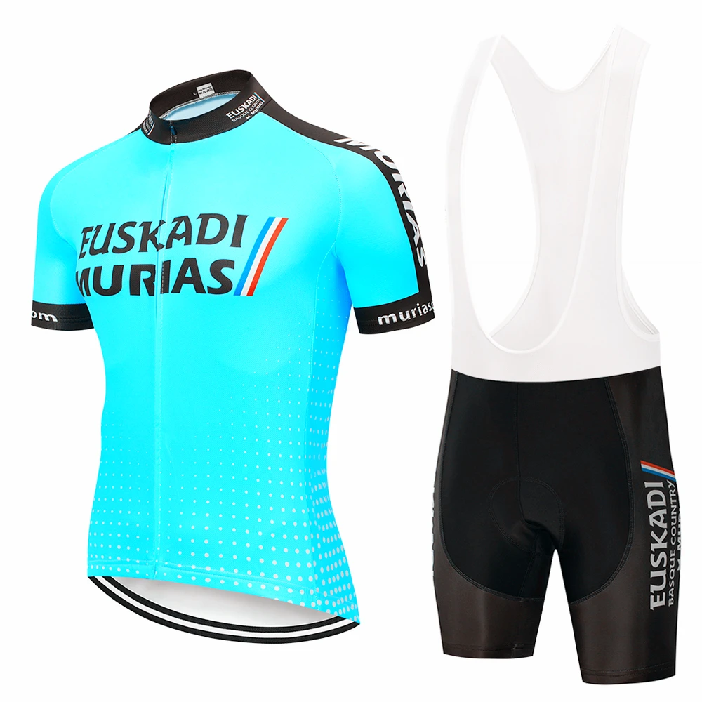 2019 Professional Team EUSKADI зеленый синий лето для мужчин's Велоспорт Толстовка