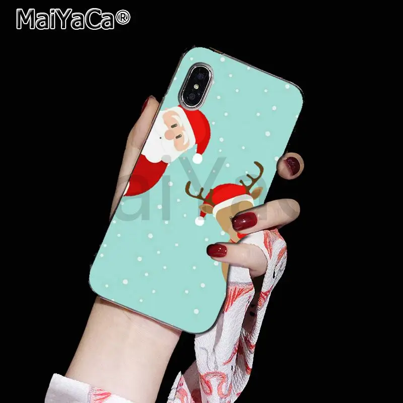Чехол для телефона MaiYaCa с принтом счастливого Нового года и рождества для iphone 11 pro 8 7 66S Plus X 10 5S SE XR XS MAX