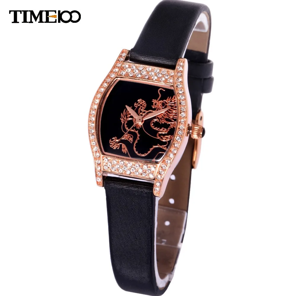 

Time100 Luxury Women Watches Analog Display Bracelet Watch Dragon Pattern Diamond-studded Bucket-shaped Watch relogio feminino