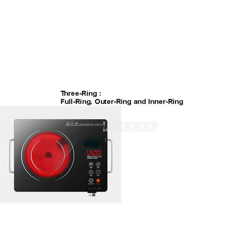 2600W 36x27.8cm Electric Ceramic Stove Induction Cooker 3h Timing 26 Gear Fire-power Stir-Fry Stewing Barbecue Cooktop JN20A5A