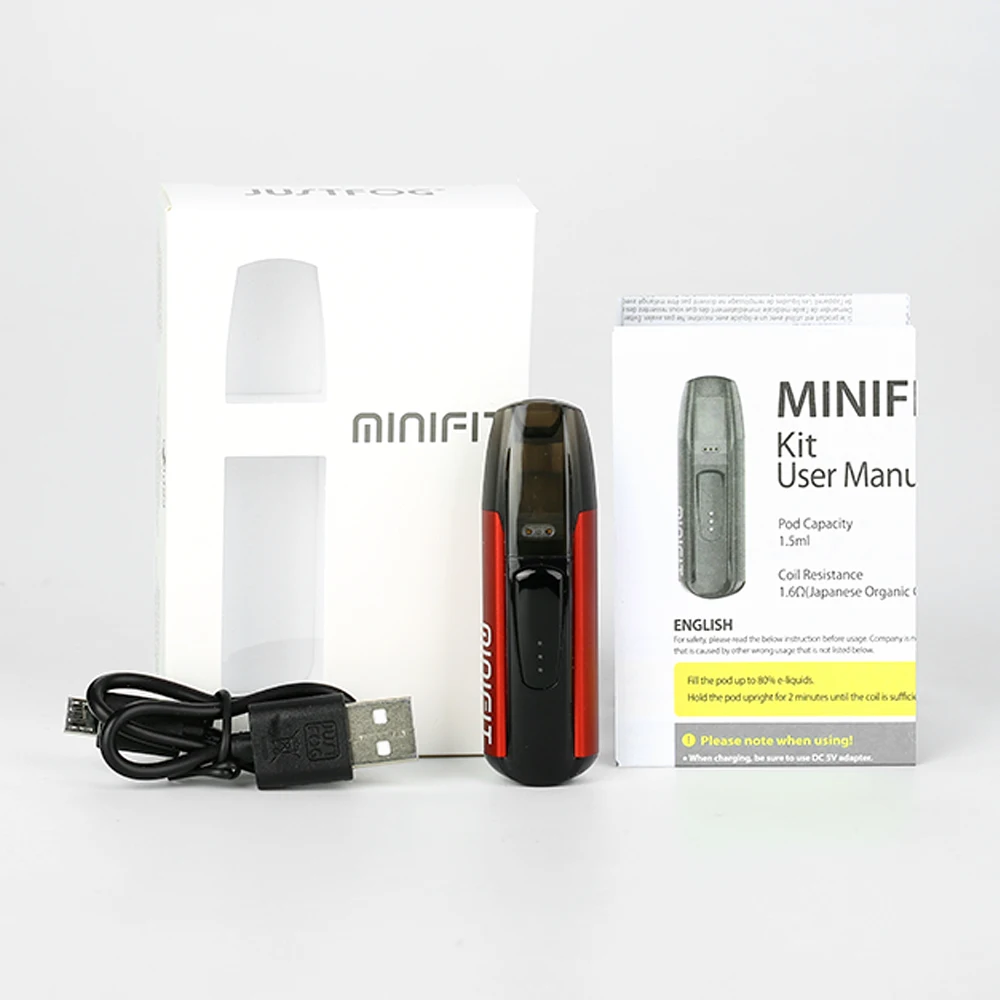 Вейп JUSTFOG MINIFIT с аккумулятором на 370 мА · ч и картриджем 1 5 мл электронная сигарета