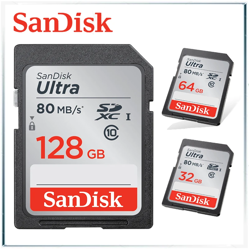 Sandisk карта памяти SD 64 ГБ 32 128 ГБ|Карты памяти| |