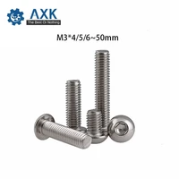 screw bolt button head socket stainless steel mm m3456810121416182022253035404550 m3 hex machine truss