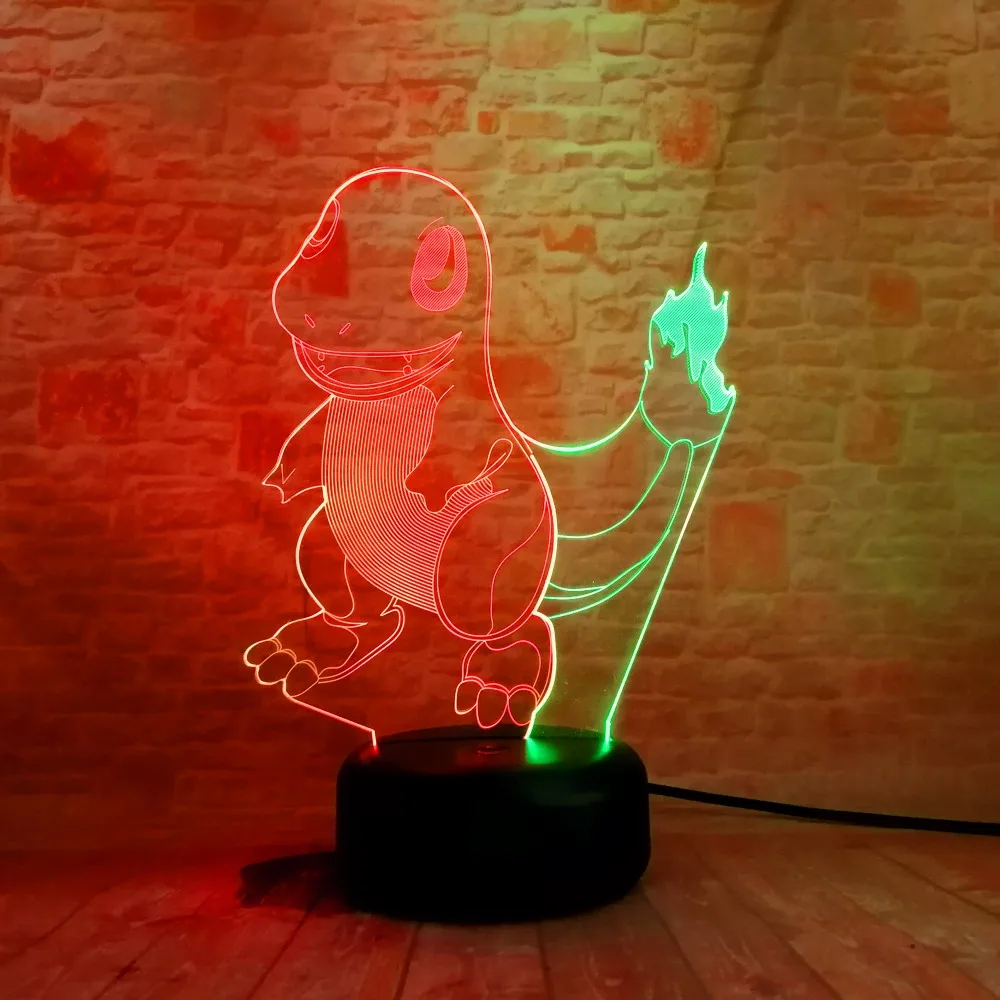 Горячая Распродажа японские Мультяшные Покемоны Go игры 3D USB Светодиодная лампа с