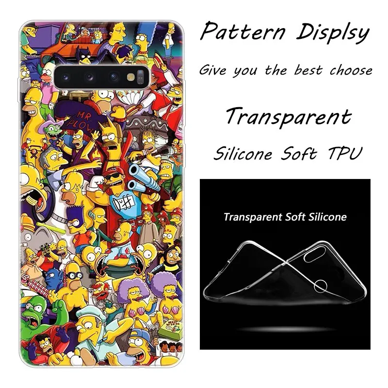 015 Популярный Мягкий силиконовый чехол Homer Simpson для samsung Galaxy S10 S9 S8 Plus S7 Edge A6 A8 Plus A7 A9 A5 Модный чехол - Цвет: 015
