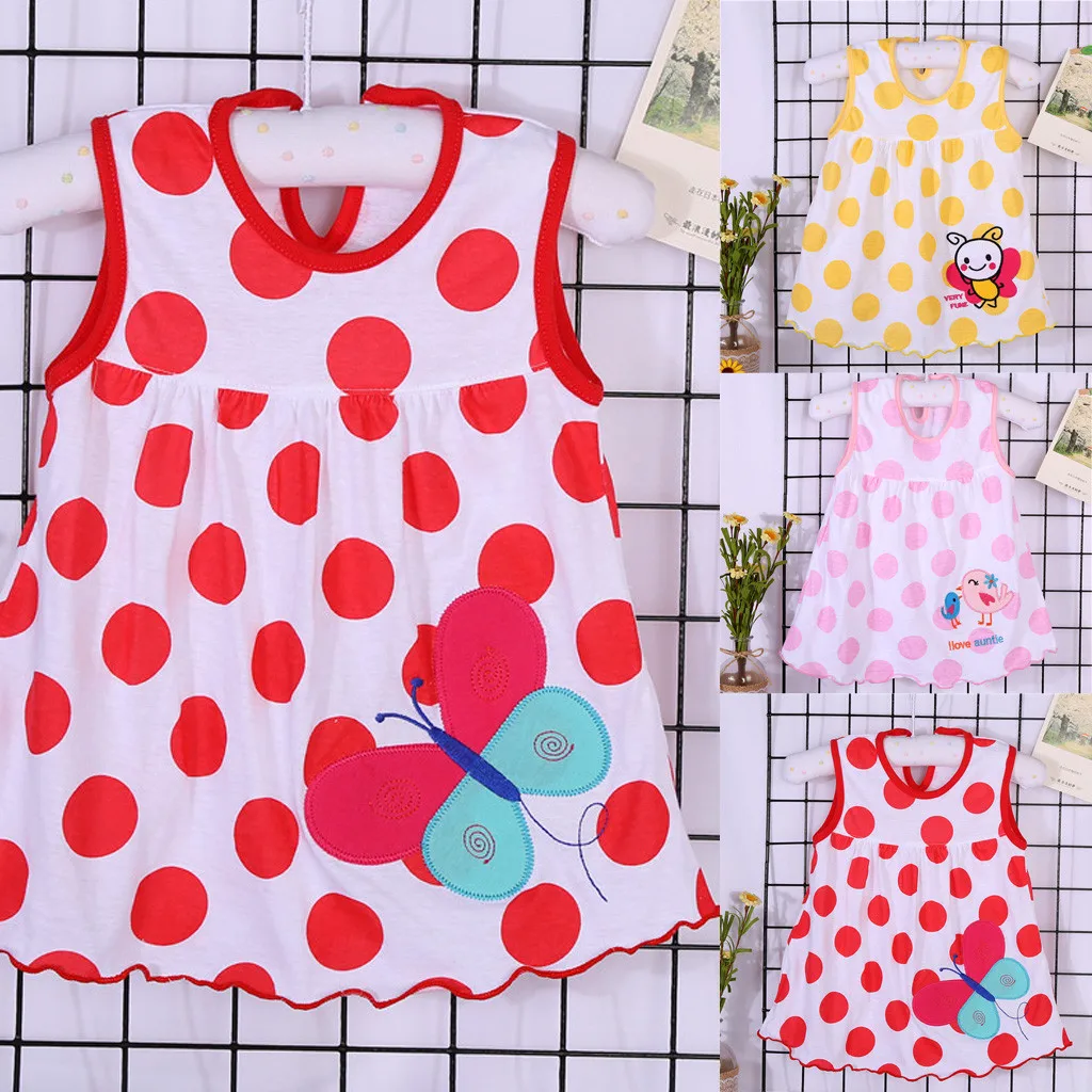 Детское летнее платье в горошек из мягкого хлопка|Платья| |