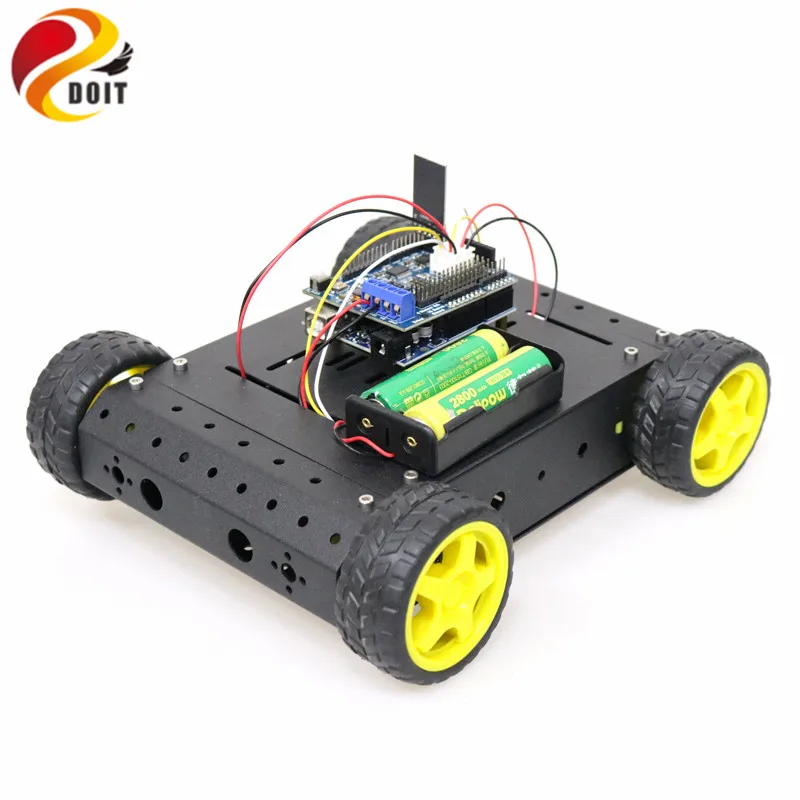 WiFi/Bluetooth/PS2 RC 4wd умный автомобильный комплект шасси с UNO R3 плата + драйвера