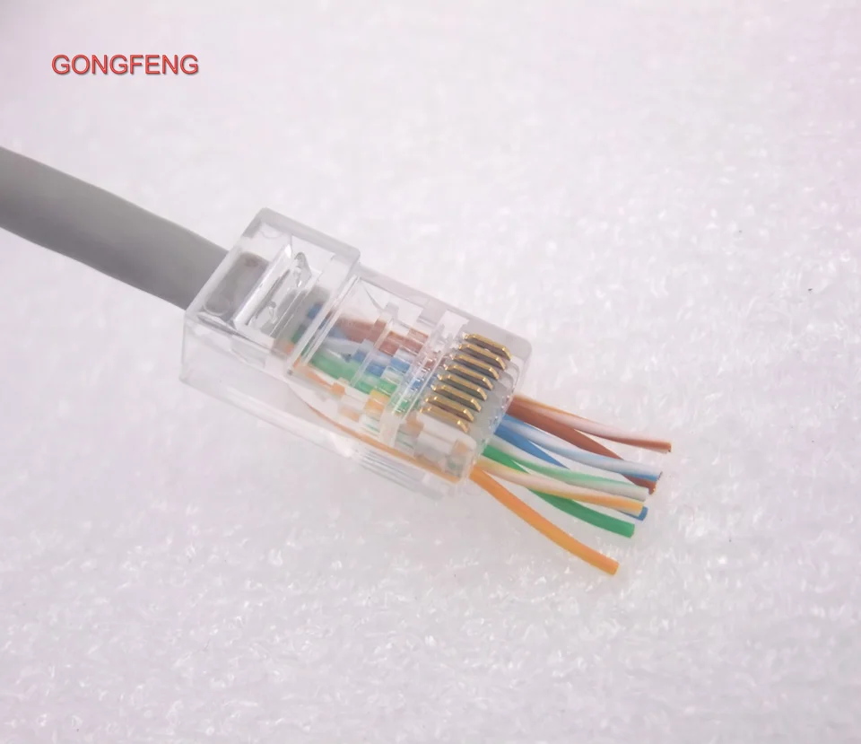 100 шт. Новинка лидер продаж разъем RJ45 8P8C CAT6 шесть типов неэкранированных сквозных