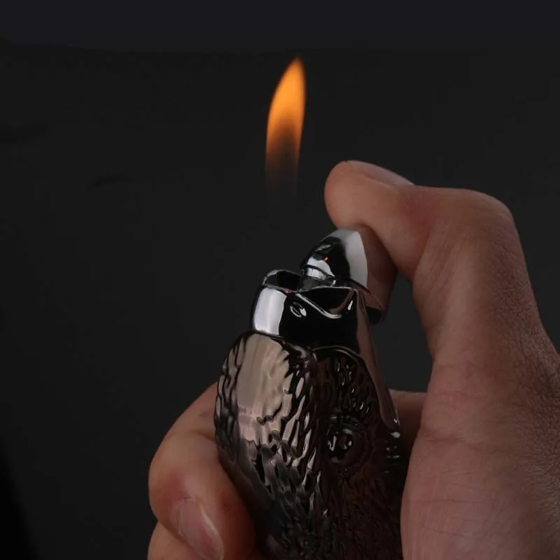 Металлическая зажигалка компактная мини креативная винтажная с орлом гаджеты
