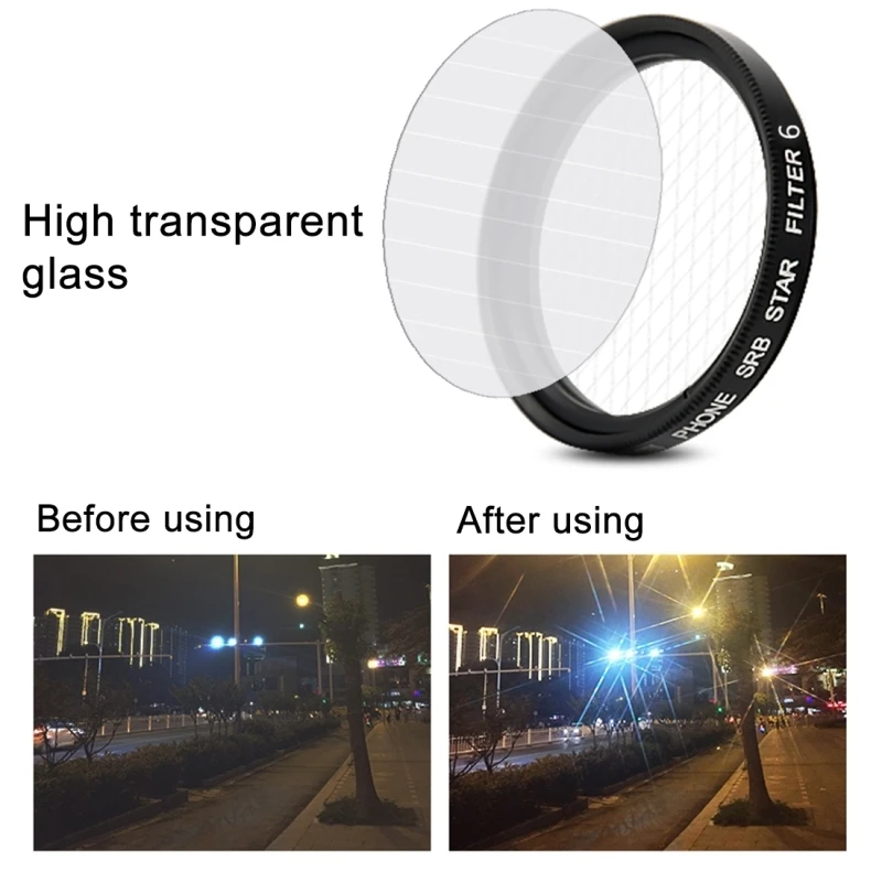 M3 4 в 1 Универсальный Профессиональный объектив для камеры 37 мм Star 4/6/8 фильтр iPhone 7