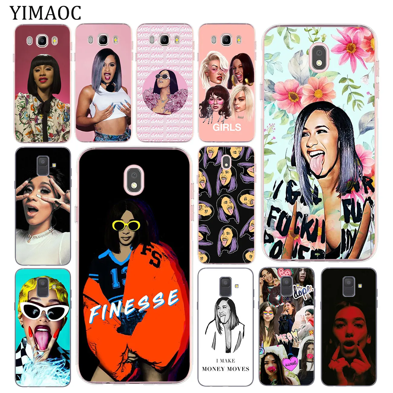Cardi B Мягкий ТПУ силиконовый чехол для телефона Samsung Galaxy J8 J3 J4 J5 J6 J7 Duo 2017 A2 Core A5 2016 A9 A8