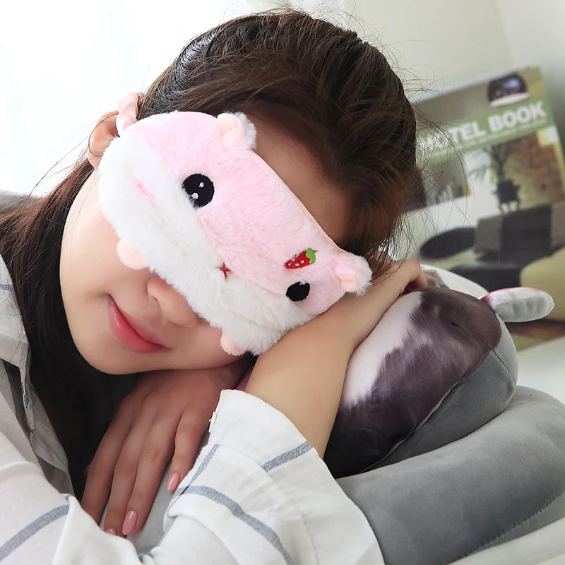 5 стилей плюшевые домашние тапочки с кошечкой из мультфильма хомяк маска для глаз